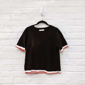 ZARA Knit Top with Contrast Trim / Large